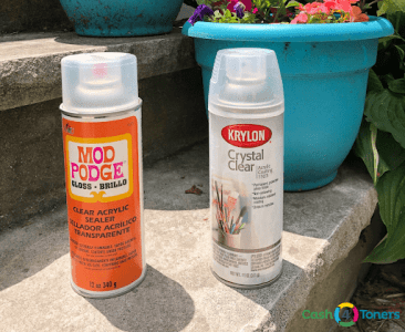 Mod Podge Acrylic Sealer and Krylon Acrylic Lacquer