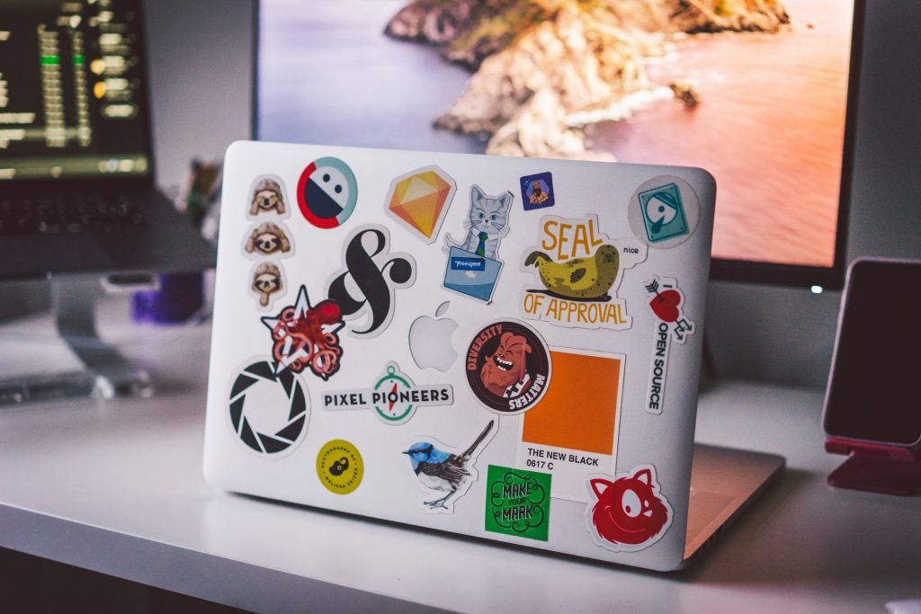 Stickers on Laptop