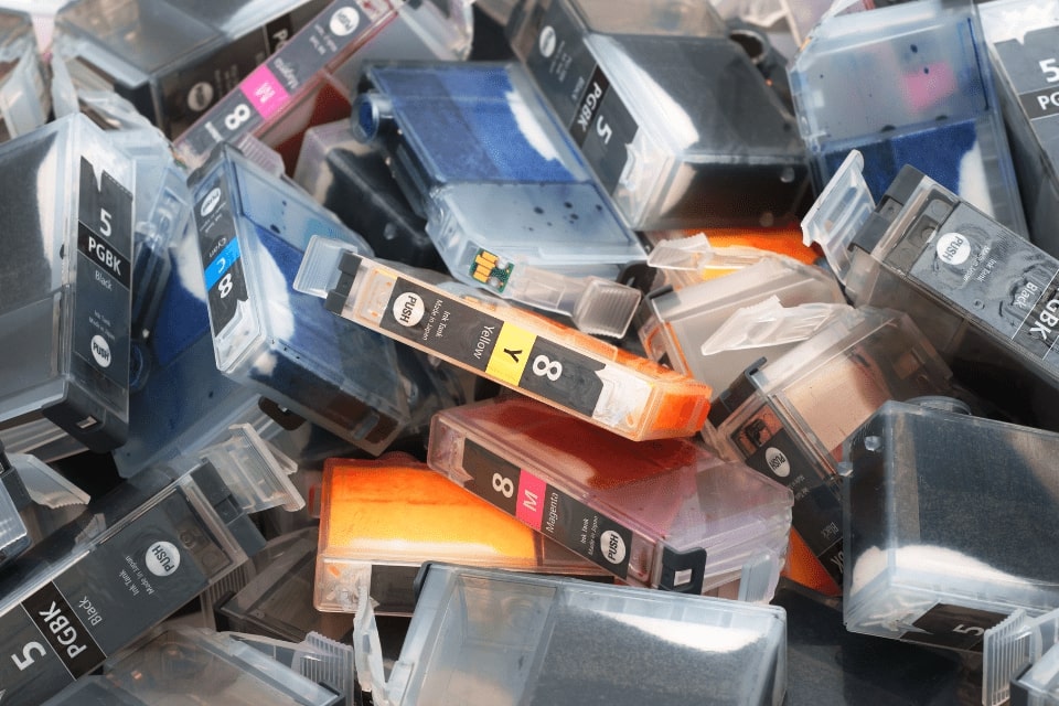 Ink Cartridges Ready for Recycling