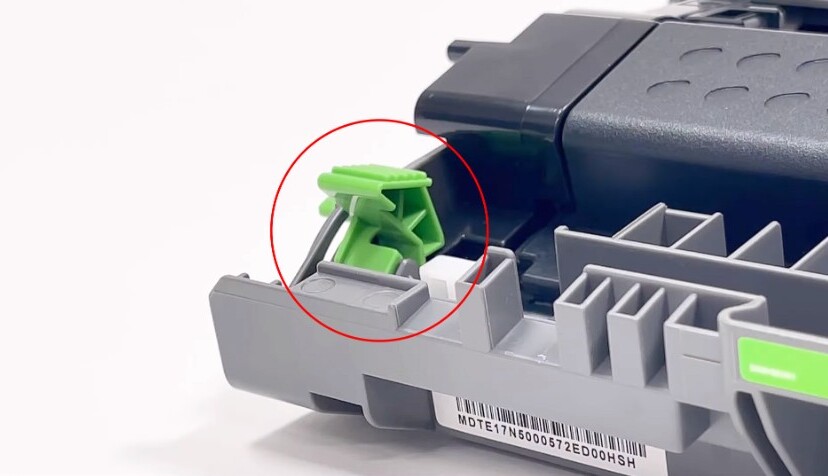 Green Clip on Toner Drum