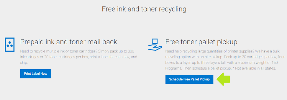 Dell Toner Recycling Pallet Pickup